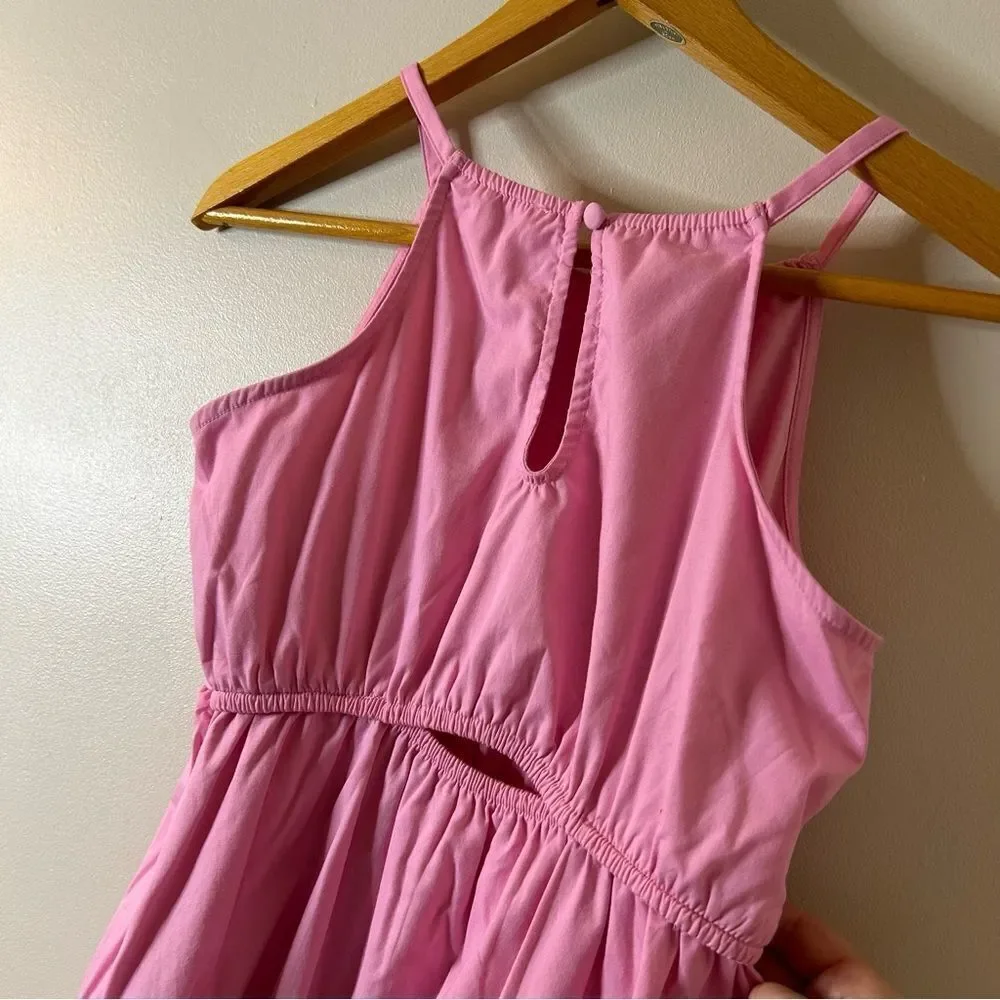 Abercrombie & Fitch 13/14 Pastel Pink Layered Tiered Maxi Prairie Dress Preppy